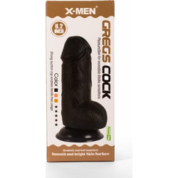 X-Men Greg's Cock Ρεαλιστικό Dildo με Βεντούζα & Όρχεις 15.7cm Μαύρο