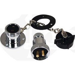 Πριζάκια στεγανά μικρά διπολικά 2pin 3/5Α OEM 5A