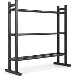 Costway Τριώροφο Ράφι Αλτήρων 240 kg, Μαύρο 80 x 30,5 x 80 cm FH10218TD-DK
