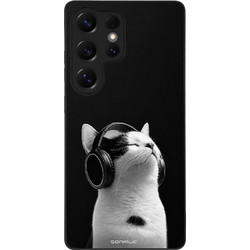 Sonique Men's Edition Θήκη με Σχέδιο «Audio Kitten - White» (Samsung Galaxy S25 Ultra)