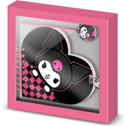 Hello Kitty - Σετ Δώρου με Σημειωματάριο και Στυλό Kuromi Chessy σε Ροζ Χρώμα