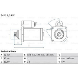 BOSCH 0 986 022 250 - BOSCH BX ΜΙΖΑ SCANIA