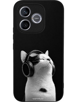 Sonique Men's Edition Θήκη (Honor 600 Lite 5G) με Σχέδιο «Audio Kitten - White»