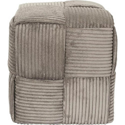 Σκαμπό Πουφ Home Deco Factory Scott 36x36x38cm Taupe HD0540