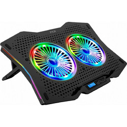 Inca INC-606TGS Cooling Pad Laptop έως 18" με 2 Ανεμιστήρες & Φωτισμό