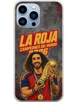 Θήκη La Roja Campeones del Mundo - Marc Cucurella iPhone 14 Pro Max Flexible TPU (Διάφανη Σιλικόνη)
