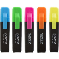 Genius Geniu Text Marker 5 Colours 5 Pcs