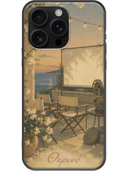 Θήκη Kalokairi Collection - Θερινό iPhone 16 Pro Max Black TPU (Μαύρη Σιλικόνη)