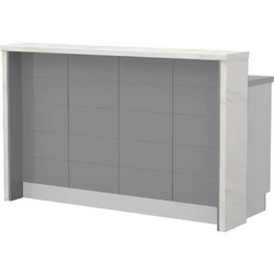 Πάγκος νησίδας Hudson-Μήκος: 160 εκ.Γκρι-White Marble