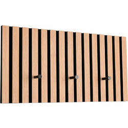 Κρεμάστρα Τοίχου Grace 2270298 60x7,5x30cm Natural-Black Mirrors & More Mdf