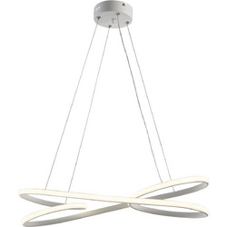 Arkolight Κρεμαστό Φωτιστικό Οροφής Δίφωτο LED με Φυσικό Λευκό Φως Λευκό 1716-1/60