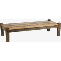 Πάγκος Madam Stoltz Recycled Wood Natural Brown 100% recycled wood 140x60x35 cm