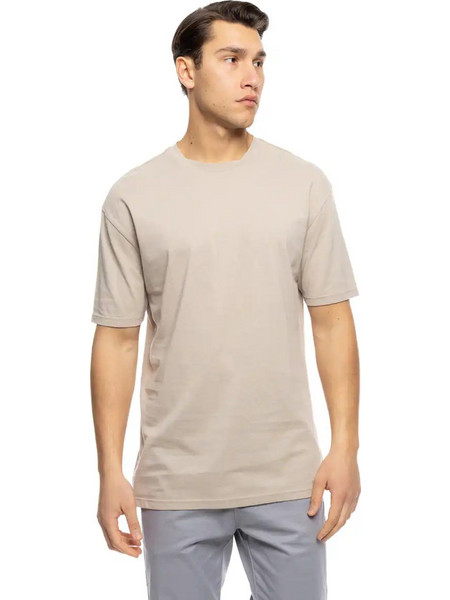 ST' Ανδρικο βαμβακερό μπλουζάκι 53-206-019 BEIGE