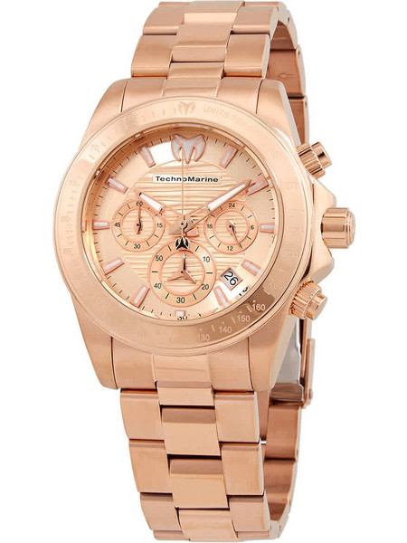 TechnoMarine Manta Ray Ανδρικό Ρολόι Χρονογράφος με Ροζ Καντράν TM-219008