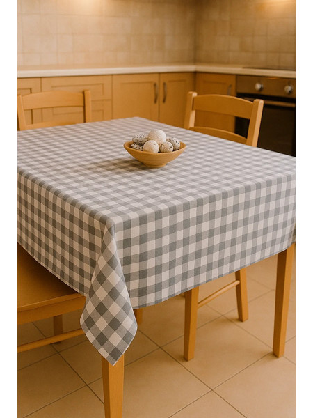 Τραπεζομάντιλο φαγητού 140x220 Cosmin Plaid Grey
