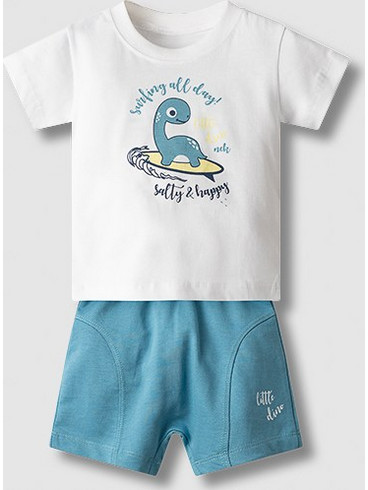 NEK KIDSWEAR ΣΕΤ SURFING ΛΕΥΚΟ 0Μ-24Μ