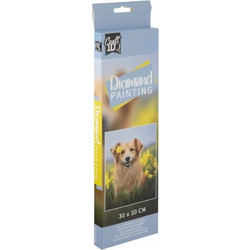 DIAMOND PAINTING DOG 30X30CM
