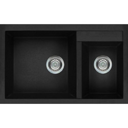 Elleci Quadra 440 Ένθετος Νεροχύτης Γρανίτη Nero 81.5x50cm