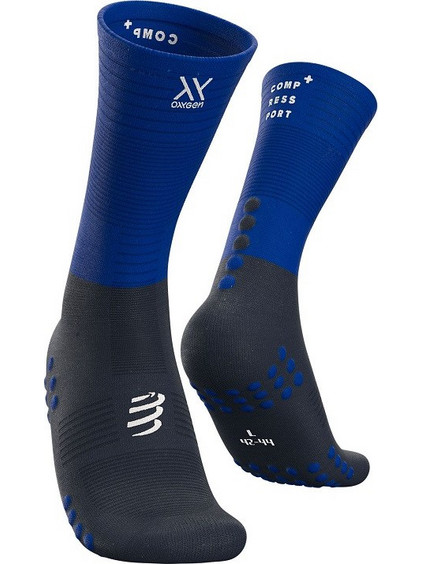 Compressport Mid Compression Ανδρικές Κάλτσες Μπλε Lolite