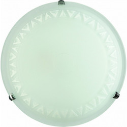 Arkolight Φωτιστικό Οροφής - Πλαφονιέρα 2xΕ27 Φ40cm Μοντέρνο Γυάλινο Λευκό 2127-1/2