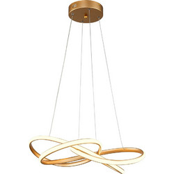 Bizzotto Alken Φωτιστικό Οροφής Led Μεταλλικό Χρυσό O70x137 Εκ