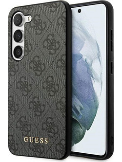 Guess 4G Metal Gold Logo Θήκη Back Cover Grey (Samsung Galaxy S23)