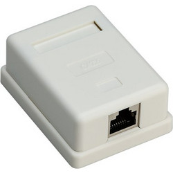 GOOBAY GOOBAY επιτοίχια πρίζα δικτύου 77634, 1 θύρα RJ45, CAT 6 STP, λευκή