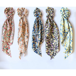 Floral Scarf Scrunchies