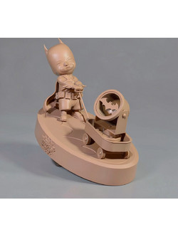 Φιγούρα Little Batman Pulling Wagon Digital 3D εκτυπωμένη