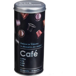 5five 136303 Black Edition Μεταλλικό Δοχείο για Κάψουλες Καφέ (25 Θέσεων)