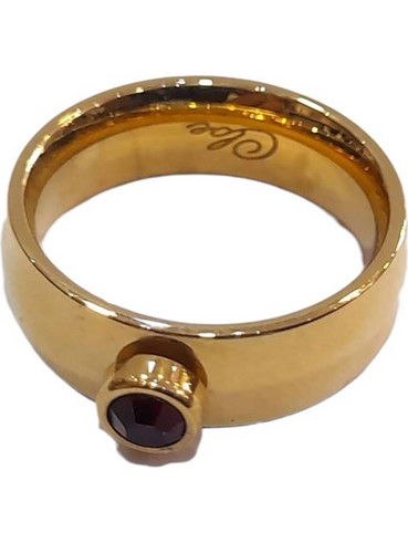 BD Jewelery Γυναικείο Δαχτυλίδι από Ατσάλι Xρυσό HRK-2009