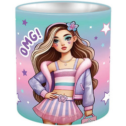 Must Μολυβοθήκη Mεταλλική 10x11 εκ. Fashion Girl (0587326-2)