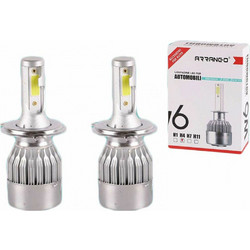 Λάμπες Αυτοκινήτου Λαμπτήρες H4 LED 6500K Ψυχρό Λευκό 36W 2τμχ ARRANGO AP76006
