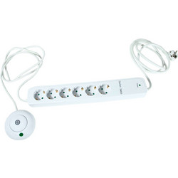 REV Multiple Socket Outlet 6-fold 1,5m with Foot Switch