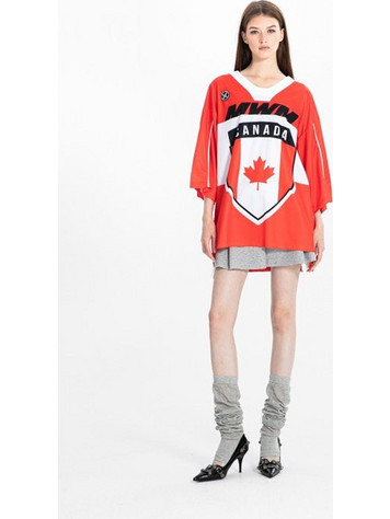 Mwm Ultra-Oversized Country Team Jersey T-Shirt (MW092020423 RED) Κόκκινο