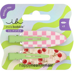 Invisibobble Boldly Clipstar Cherry Topping Τσιμπιδάκια Μαλλιών 2τμχ