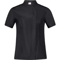 Σακάκι Σεφ Γυναικείο Frida Μαύρο Με Κοντό Μανίκι Slim Fit Giblor's