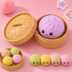 Squishy Bun Έκπληξη - Μαλακό Sensory Παιχνίδι Dumpling 3+