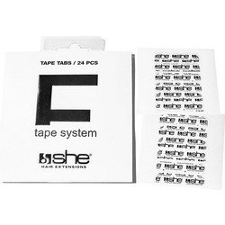 She F TAPE SYSTEM Tape Tabs HBR2124 | Αυτοκόλλητα για Extension 24τμχ