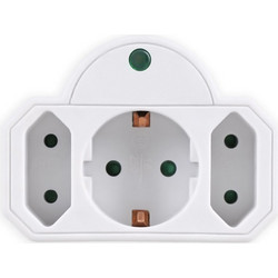 Powertech PT-816 Λευκό Πολύπριζο 3 Θέσεων