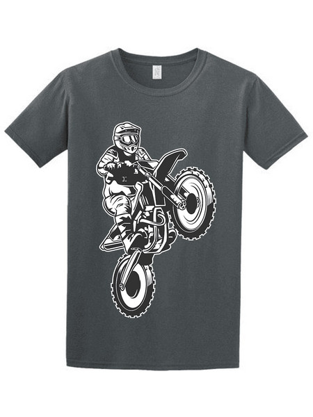 Motocross unisex T-shirt ενηλίκων ΑΝΘΡΑΚΙ