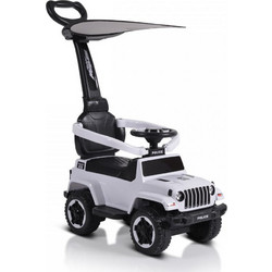 Ηλεκτροκίνητη Περπατούρα τύπου JEEP με χειρολαβή, Φώτα και Μουσική ΛΕΥΚΟ για 12+ Μηνών TC-219E-W