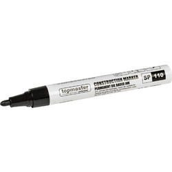 TOP MASTER Μαρκαδόρος ανεξίτηλος 2.8mm μαύρος & κίτρινος 549923