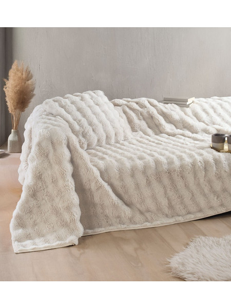 Κουβέρτα Καναπέ 130x180 800gsm Rythmos Rabbit- Beige
