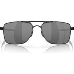 Oakley Gauge OO4124 02 Ανδρικά Γυαλιά Ηλίου Aviator Μεταλλικά Μαύρα με Μαύρο Polarized Φακό