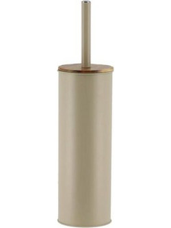 Aria Trade Μεταλλικό Πιγκάλ Τουαλέτας με Καπάκι από Bamboo, 18.5x39.5 cm