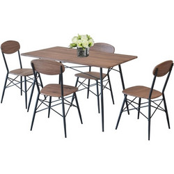 RAVENNA Σετ Τραπεζαρίας Top Wood με 4 Καρέκλες 110 x 70 x 75