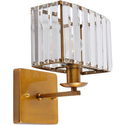 Artekko Iris Χρυσή Μεταλλική Μονόφωτη Απλίκα Ε14 (20x20x24)cm 023-3274