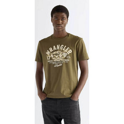 Wrangler(R) ανδρικό T-shirt με print Regular Fit Americana - 112387023 Λαδί