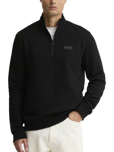 Barbour International Essential Half-Zip Ανδρικό Φούτερ Μαύρο